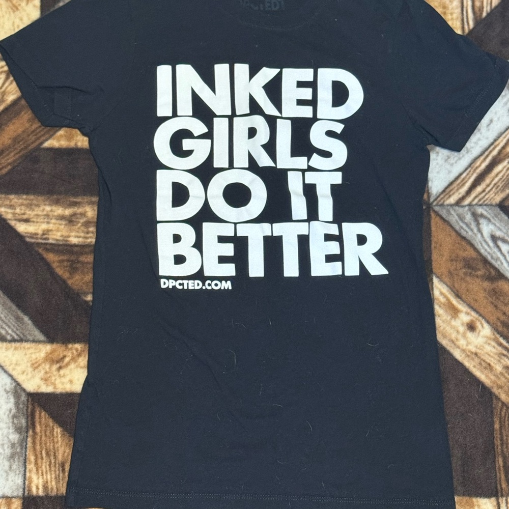 Black Fitted Tee Inked Girls Do It Better